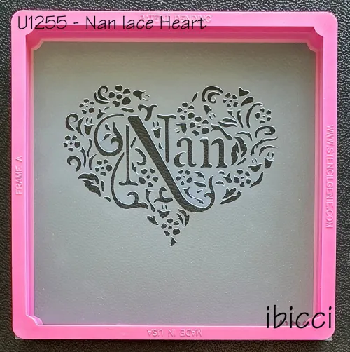 ibicci Nan lace heart stencil